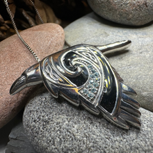 Load image into Gallery viewer, Birget Celtic Raven Necklace