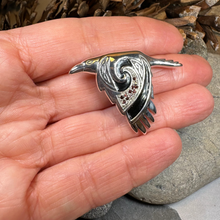 Load image into Gallery viewer, Birget Celtic Raven Necklace