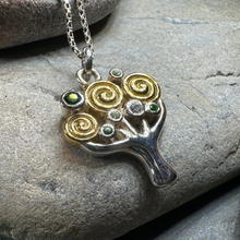 Load image into Gallery viewer, Shades of Green Tree of Life Necklace