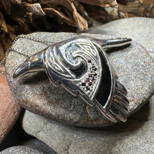Load image into Gallery viewer, Birget Celtic Raven Necklace