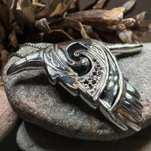 Load image into Gallery viewer, Birget Celtic Raven Necklace