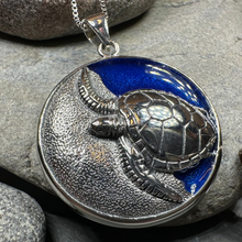 Load image into Gallery viewer, Blue Loggerhead Turtle Necklace