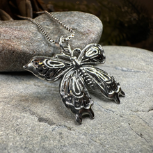 Load image into Gallery viewer, Celtic Butterfly Silver Necklace