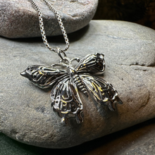 Load image into Gallery viewer, Celtic Butterfly Silver Necklace