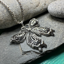 Load image into Gallery viewer, Celtic Butterfly Silver Necklace
