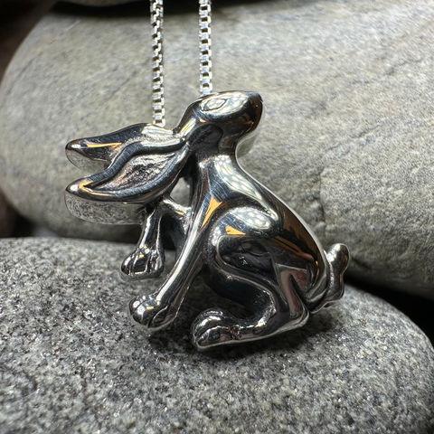 Load image into Gallery viewer, Willow Rabbit Necklace in Sterling Silver