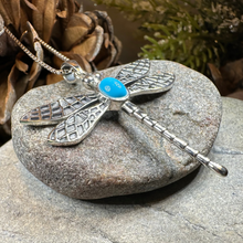 Load image into Gallery viewer, Turquoise Dragonfly Necklace