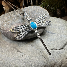 Load image into Gallery viewer, Turquoise Dragonfly Necklace