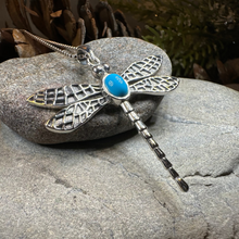 Load image into Gallery viewer, Turquoise Dragonfly Necklace