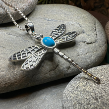Load image into Gallery viewer, Turquoise Dragonfly Necklace