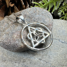 Load image into Gallery viewer, Celtic Trinity Knot AA Sobriety Necklace
