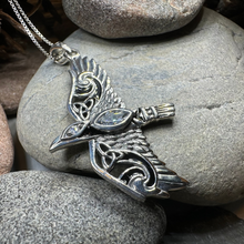 Load image into Gallery viewer, Oryx Celtic Raven Necklace