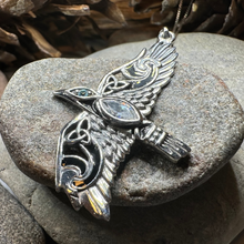 Load image into Gallery viewer, Oryx Celtic Raven Necklace