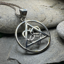 Load image into Gallery viewer, Celtic Trinity Knot AA Sobriety Necklace