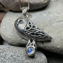 Load image into Gallery viewer, Minerva Celtic Owl Necklace