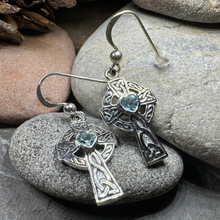 Load image into Gallery viewer, Celtic Cross Heart Earrings