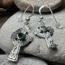 Load image into Gallery viewer, Celtic Cross Heart Earrings