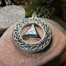 Load image into Gallery viewer, Large Celtic AA Sobriety Necklace