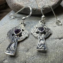 Load image into Gallery viewer, Celtic Cross Heart Earrings
