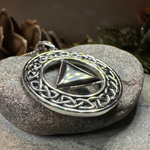 Load image into Gallery viewer, Large Celtic AA Sobriety Necklace