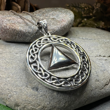 Load image into Gallery viewer, Large Celtic AA Sobriety Necklace