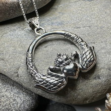 Load image into Gallery viewer, Loving Swan Claddagh Necklace