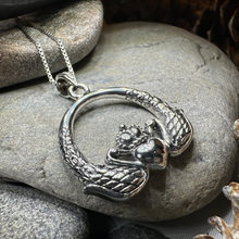 Load image into Gallery viewer, Loving Swan Claddagh Necklace