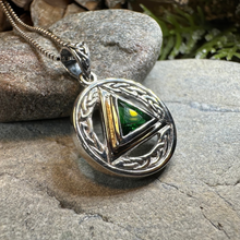 Load image into Gallery viewer, Gemstone Celtic AA Sobriety Necklace