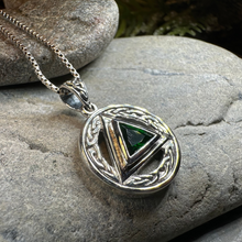 Load image into Gallery viewer, Gemstone Celtic AA Sobriety Necklace