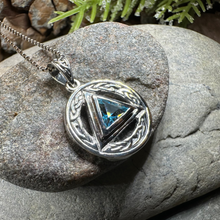 Load image into Gallery viewer, Gemstone Celtic AA Sobriety Necklace