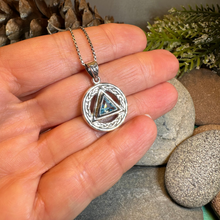 Load image into Gallery viewer, Gemstone Celtic AA Sobriety Necklace