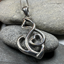 Load image into Gallery viewer, Celtic Cat Love Necklace