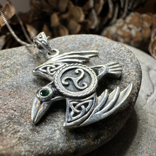 Load image into Gallery viewer, Astrid Celtic Raven Necklace
