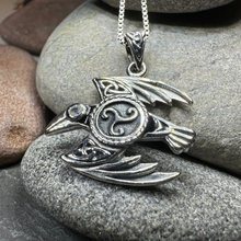 Load image into Gallery viewer, Astrid Celtic Raven Necklace