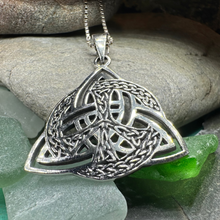 Load image into Gallery viewer, Celtic Peace Sign Necklace