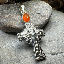 Load image into Gallery viewer, Eternal Light Celtic Cross Necklace