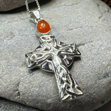Load image into Gallery viewer, Eternal Light Celtic Cross Necklace