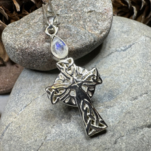 Load image into Gallery viewer, Eternal Light Celtic Cross Necklace