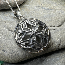Load image into Gallery viewer, Power of Four Trinity Knot Necklace
