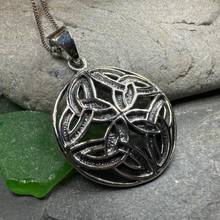 Load image into Gallery viewer, Power of Four Trinity Knot Necklace