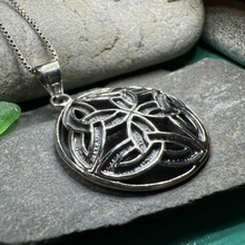 Load image into Gallery viewer, Power of Four Trinity Knot Necklace