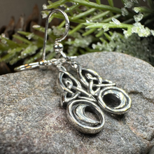 Load image into Gallery viewer, Celtic Knot Moon Earrings