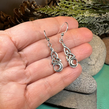 Load image into Gallery viewer, Celtic Knot Moon Earrings