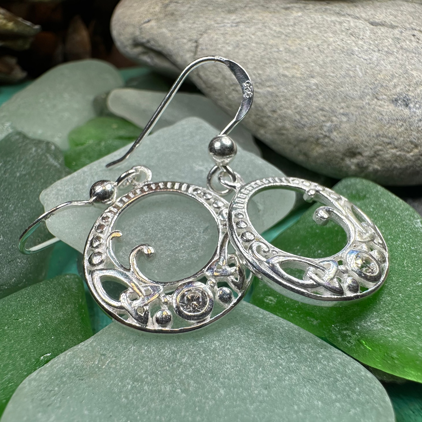 Zia Trinity Knot Earrings — view 7