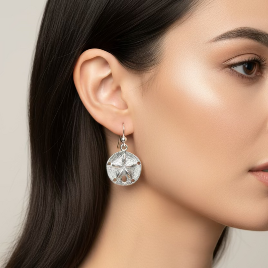 Seabrook Realistic Sand Dollar Earrings — view 6