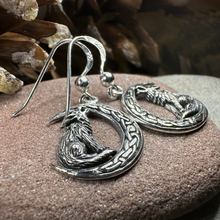 Load image into Gallery viewer, Arkyn Wolf Moon Earrings