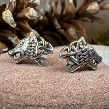 Load image into Gallery viewer, Annar Celtic Wolf Earrings