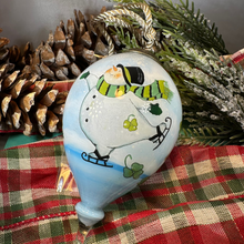 Load image into Gallery viewer, Irish Shamrock Snowman Ornament