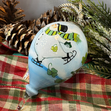 Load image into Gallery viewer, Irish Shamrock Snowman Ornament