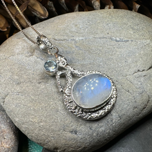 Load image into Gallery viewer, Calantha Moonstone Snake Necklace